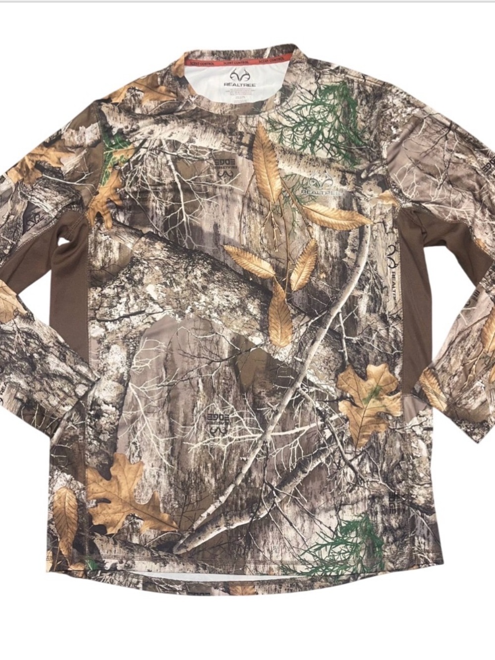 Realtree Camo Stretch Scent Control Long Sleeve Athletic Shirt Men’s Large EUC